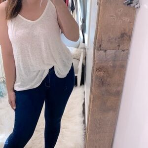 Karlie white burnout top size small